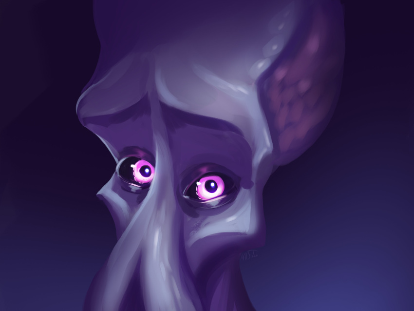absurd_res anthro baldur's_gate black_sclera face_tentacles hi_res humor looking_at_viewer male meme miffedmist mind_flayer no_bitches? purple_body purple_eyes solo tentacles the_emperor_(baldur's_gate)