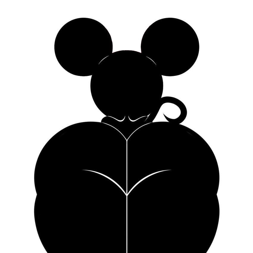 2020 anthro big_butt butt disney hi_res jokro low-angle_view male mammal mickey_mouse mouse murid murine nude rodent solo tail thick_thighs