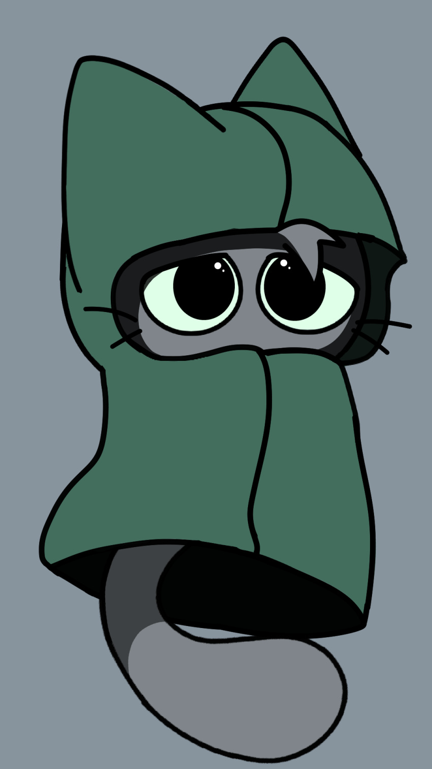 animal_humanoid big_pupils cloak cloak_only clothing digital_drawing_(artwork) digital_media_(artwork) dilated_pupils domestic_cat felid felid_humanoid feline feline_humanoid felis gooblie_2 green_cloak green_clothing green_sclera grey_body hi_res hiding_legs humanoid isaac_(gooblie_ii) male mammal mammal_humanoid portrait pupils shy solo tail