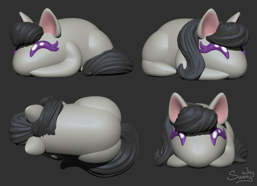 buns chibi digital_media_(artwork) earth_pony equid equine female feral friendship_is_magic hair hair_bun hasbro horse mammal my_little_pony octavia_(mlp) pony smile solo sunny_way zbrush