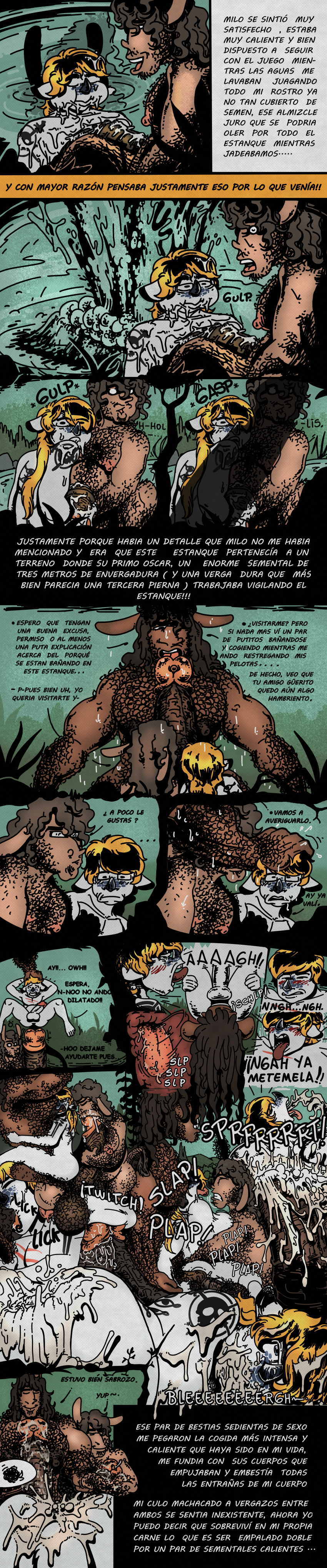 absurd_res anthro asinus big_penis bodily_fluids comic cum cum_inside cumshot donkey dragon ejaculation equid equine genital_fluids genitals group group_sex hi_res humanoid hybrid hyper long_image male male/male mammal milo_(olimacdoodles) mule nogard_krad_nox olimacdoodles oscar_(olimacdoodles) penis sex tall_image threesome toony trio vintage