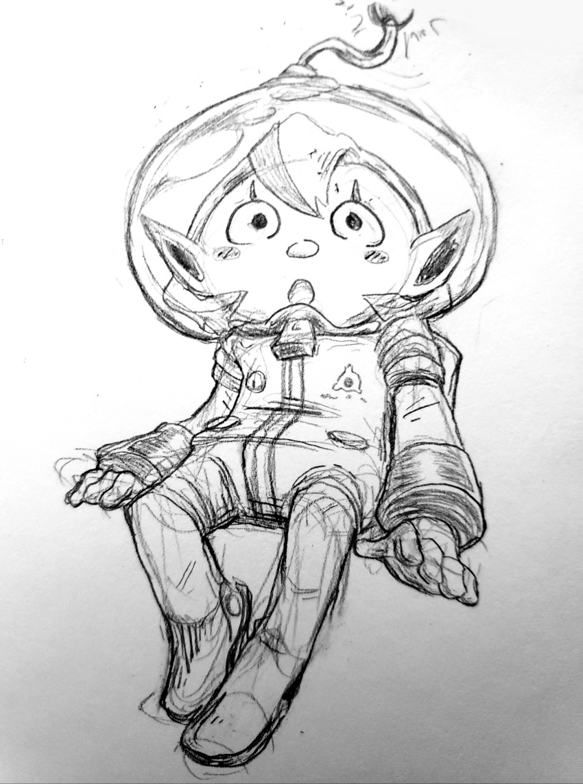 absurd_res female hi_res humanoid humanoid_pointy_ears karutian nintendo pikmin polythesia pom_(pikmin) rescue_corps_(pikmin) sketch solo spacesuit