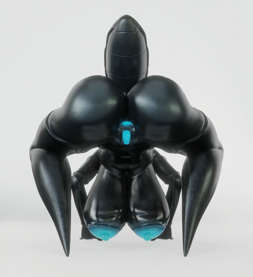 3d_(artwork) animal_humanoid animated anthro anus arachnid arachnid_humanoid areola arthropod arthropod_humanoid big_breasts big_butt black_body blue_nipples breasts butt digital_media_(artwork) female fingers genitals glowing glowing_genitalia glowing_nipples hi_res hollow_knight horn hornet_(hollow_knight) huge_breasts huge_butt humanoid insect insect_humanoid lazyisopod loop nipples no_sound nude pussy short_playtime simple_background team_cherry thick_thighs white_background