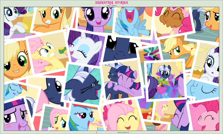 absurd_res applejack_(mlp) blush cake confetti cutie_mark dessert earth_pony eating embrace equid equine estories eyes_closed female feral fluttershy_(mlp) food freckles friendship_is_magic gift group hasbro hi_res horn horse hug laugh mammal mane_six_(mlp) my_little_pony no-dialogue open_mouth party pegasus pictures pinkie_pie_(mlp) pony rainbow_dash_(mlp) rarity_(mlp) silverlay_(estories) twilight_sparkle_(mlp) unicorn white_freckles wide_eyed wings