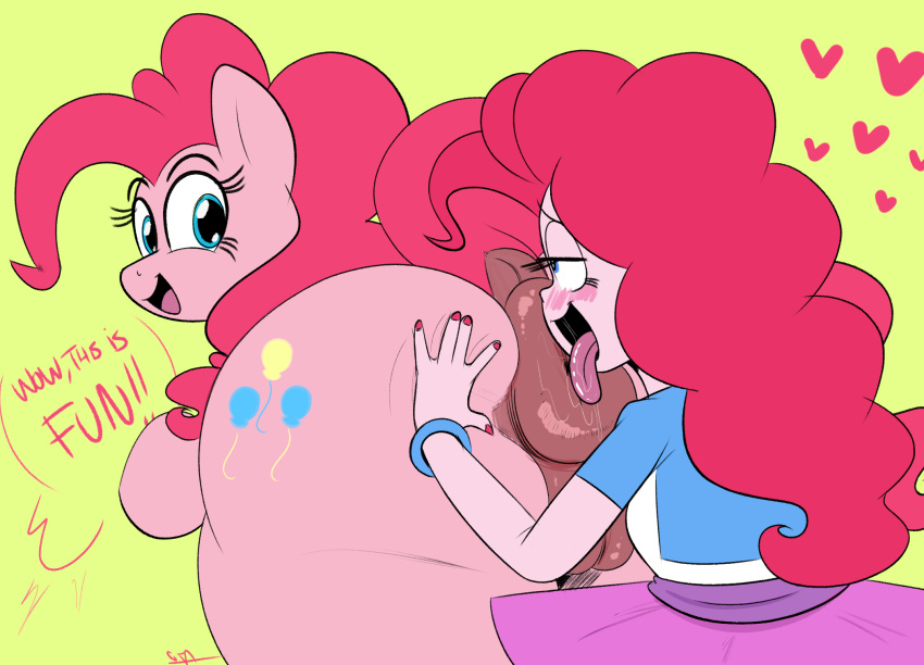 anal anus artist_name big_anus black_pupils blue_eyes cutie_mark duo english_text equestria_girls equid equine female female/female feral friendship_is_magic fur hair hasbro hi_res horse huge_anus human licking long_hair long_tail mammal my_little_pony open_mouth open_smile oral ota_(artist) pink_body pink_fur pink_hair pink_skin pink_tail pink_tongue pinkie_pie_(eg) pinkie_pie_(mlp) pony puffy_anus pupils rimming selfcest sex signature smile square_crossover tail text tongue tongue_out