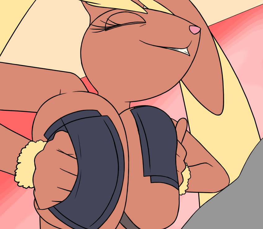 animated anthro arm_tuft big_breasts breast_play breast_squeeze breasts brown_body brown_fur creatiffy duo erection eyelashes eyes_closed female fur generation_4_pokemon genitals hand_on_own_breast hi_res huge_breasts lagomorph long_ears lopunny male male/female mammal nintendo nude pasties penis pokemon pokemon_(species) sex short_playtime smile sound_effects titfuck tuft wrist_tuft