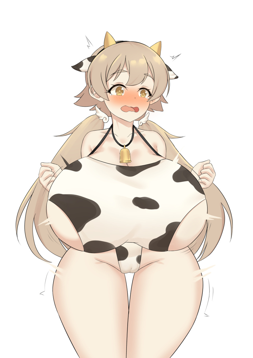 absurd_res alternate_species animal_humanoid animal_print big_breasts blue_archive blush bovid bovid_humanoid bovine bovine_humanoid breast_expansion breasts camel_toe cattle_humanoid cow_print expansion female genitals grey_hair hair hi_res hifumi_(blue_archive) horn horned_humanoid huge_breasts huge_thighs humanoid hyper hyper_breasts mammal mammal_humanoid motion_lines open_mouth puffywaffles pussy side_boob solo standing thick_thighs thigh_expansion wide_hips wings yellow_eyes