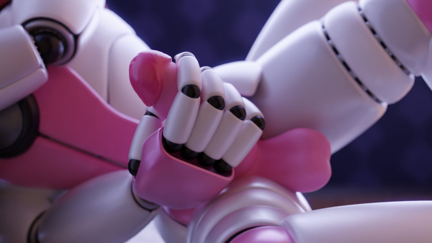 animatronic bed bedroom blender_(software) canid canine duo five_nights_at_freddy's five_nights_at_freddy's_4 fox foxofnightmares funtime_foxy_(fnaf) furniture hi_res humanoid lying machine male male/male mammal masturbation nightmare_foxy_(fnaf) on_side pink_balls pink_body pink_hands pink_tail_tip robot robotic robotic_arm scottgames smooth_penis speaker tail white_body yellow_eyes