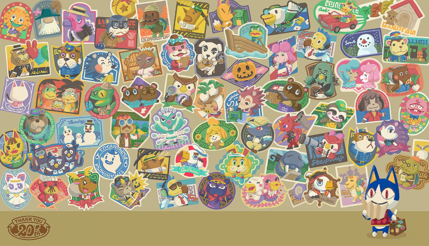 acorn animal_crossing anniversary artist_request axolotl bag beaver beppe_(animal_crossing) bird black_panther blanca_(animal_crossing) blathers_(animal_crossing) boar booker_(animal_crossing) brewster_(animal_crossing) brothers c.j._(animal_crossing) camel car carlo_(animal_crossing) cat celeste_(animal_crossing) chameleon chihuahua chip_(animal_crossing) closed_eyes closed_mouth copper_(animal_crossing) cornimer_(animal_crossing) cyrus_(animal_crossing) daisy_mae_(animal_crossing) deer digby_(animal_crossing) dodo_(bird) dog don_resetti_(animal_crossing) dr._skrunk_(animal_crossing) driving faceless family farley_(animal_crossing) flick_(animal_crossing) fossil fox franklin_(animal_crossing) frillard_(animal_crossing) frilled_neck_lizard furry furry_female furry_male furry_with_furry ghost giovanni_(animal_crossing) giraffe glasses gracie_(animal_crossing) grams_(animal_crossing) gullivarrr_(animal_crossing) gulliver_(animal_crossing) gyroid_(animal_crossing) harriet_(animal_crossing) harvey_(animal_crossing) hat hedgehog highres holding holding_pickaxe house isabelle_(animal_crossing) jack_(animal_crossing) jingle_(animal_crossing) joan_(animal_crossing) k.k._slider_(animal_crossing) kaitlin_(animal_crossing) kapp'n_(animal_crossing) kappa katie_(animal_crossing) katrina_(animal_crossing) kicks_(animal_crossing) label_able_(animal_crossing) leaf leif_(animal_crossing) leila_(animal_crossing) leilani_(animal_crossing) lloid lottie_(animal_crossing) luna_(animal_crossing) lyle_(animal_crossing) mabel_able_(animal_crossing) mole_(animal) monkey motor_vehicle mr._resetti nat_(animal_crossing) nintendo no_mouth official_art official_wallpaper open_mouth orville_(animal_crossing) otter owl pascal_(animal_crossing) peacock pelican pelly_(animal_crossing) penguin pete_(animal_crossing) phineas_(animal_crossing) phyllis_(animal_crossing) pickaxe pigeon poodle porter_(animal_crossing) rabbit redd_(animal_crossing) reese_(animal_crossing) rover_(animal_crossing) sable_able_(animal_crossing) saharah_(animal_crossing) seagull serena_(animal_crossing) siblings skunk sloth_(animal) snowboy_(animal_crossing) snowman star_(symbol) suit tanuki tapir timmy_(animal_crossing) tom_nook_(animal_crossing) tommy_(animal_crossing) tortimer_(animal_crossing) troll turkey_(bird) twins walrus wendell_(animal_crossing) wilbur_(animal_crossing) wings wisp_(animal_crossing) zipper_t_bunny_(animal_crossing)