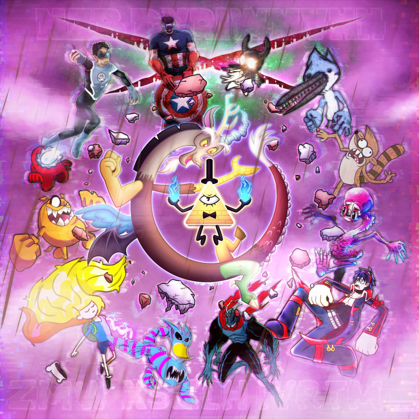 adventure_time among_us avian awesomeethan48 beak bill_cipher bird blonde_hair blue_body blue_feathers blue_hair brown_body brown_fur canid canine canis captain_america cartoon_network corporealking crewmate_(among_us) crossover discord_(mlp) disney domestic_dog dragonequus electrikanim fall_guy fall_guys fangs feathers finn_the_human friendship_is_magic fur gamingmechanic9 gravity_falls hair hasbro hi_res hollow_knight hollow_knight_(character) human impostor_(among_us) innersloth iuminous_shadow jake_the_dog kamen_rider kamen_rider_ichigo kyle_rayner laughingxenn mammal marvel mordecai_(regular_show) my_little_pony ori_(ori) ori_(series) procyonid raccoon redrunner613 regular_show rigby_(regular_show) shield simon_(gurren_lagann) sonixartistic taurock96 team_cherry teeth tengen_toppa_gurren_lagann the_knight_(hollow_knight) theloontoon transformation tyranniisaurus w_lm27 yellow_body yellow_fur