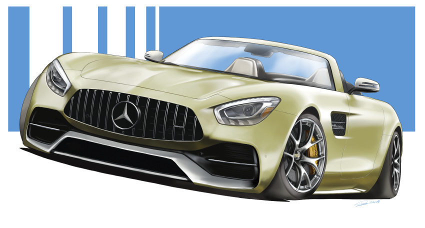 car convertible highres mercedes-benz mercedes-benz_amg_gt motor_vehicle no_humans original shadow silenxe sports_car stance_(vehicle) vehicle_focus