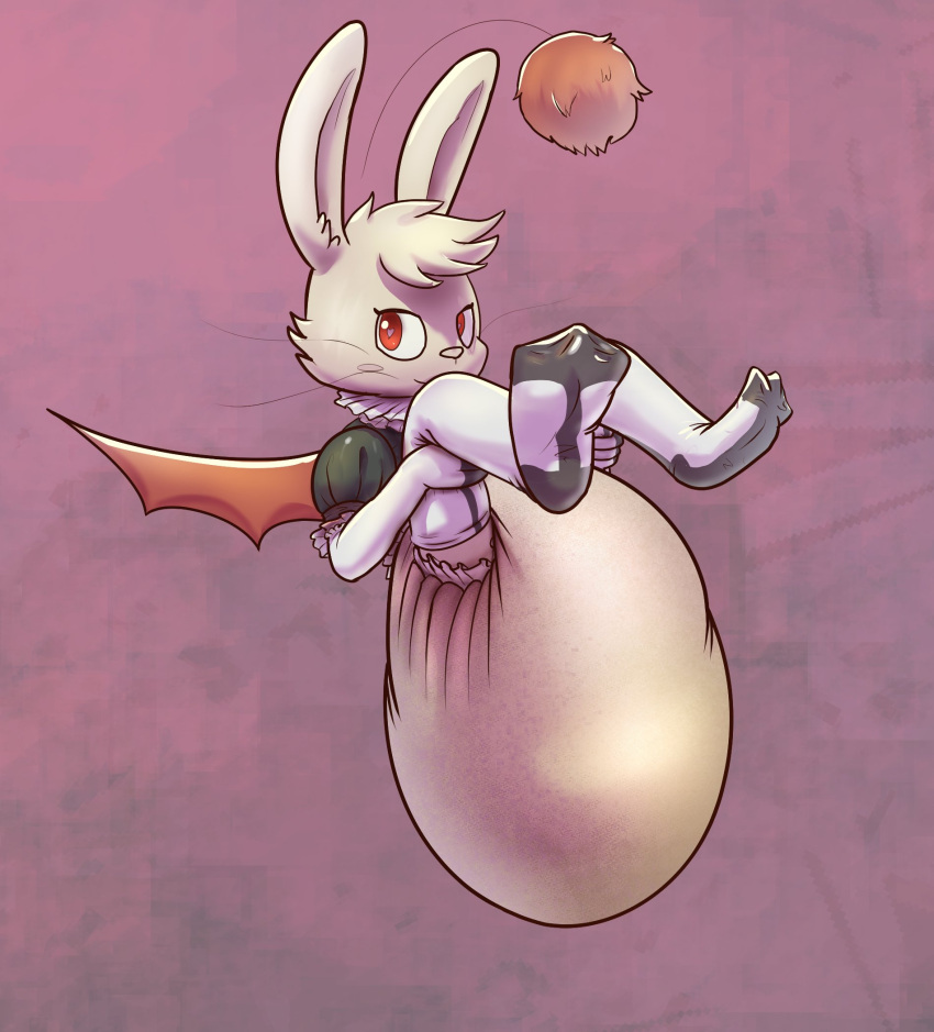 &lt;3 &lt;3_eyes 2022 antennae_(anatomy) anthro chaptude clothed clothing colored diaper diaper_fetish feces feet feet_up final_fantasy frilly girly hi_res holding_both_legs legs_up legwear long_ears looking_at_viewer male mammal messing_diaper messy_diaper moogle pom_antennae red_eyes sagging_diaper simple_background smile smiling_at_viewer soiling soles solo square_enix stockings wearing_diaper whiskers wings wrinkled_feet wrinkled_soles