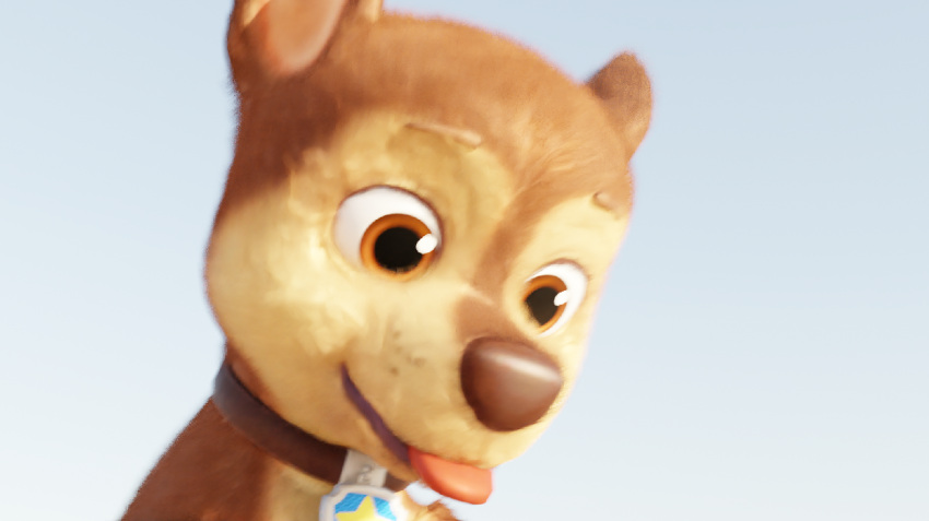 3d_(artwork) blender_(software) blender_cycles blep canid canine canis chase_(paw_patrol) digital_media_(artwork) domestic_dog feral fur german_shepherd herding_dog male mammal pastoral_dog paw_patrol pawago simple_background smile solo tongue tongue_out young