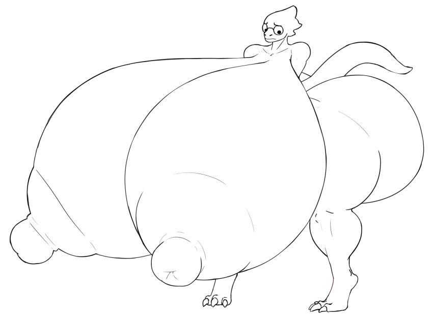 2021 3_toes 5h4m3l355 alphys anthro big_breasts big_butt big_nipples breasts butt eyewear eyewear_only feet female glasses glasses_only hi_res huge_breasts huge_butt hyper hyper_breasts lizard nipples non-mammal_breasts non-mammal_nipples nude reptile scalie solo toes undertale undertale_(series)