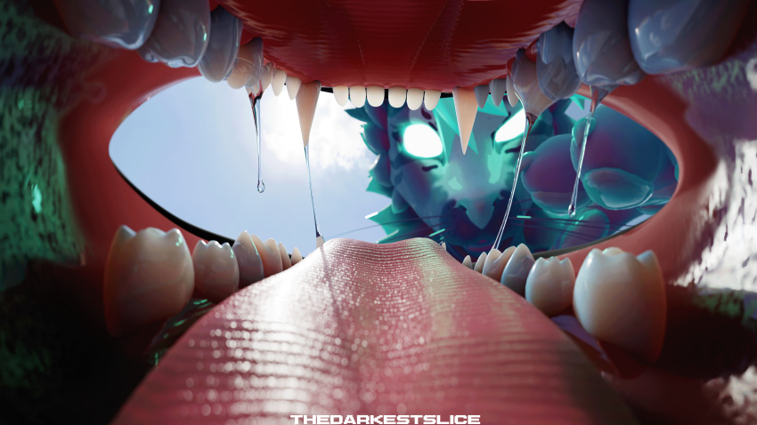 16:9 3d_(artwork) absurd_res anthro blender_(software) bodily_fluids darkestslice digital_media_(artwork) duo hi_res inside_mouth male mouth_shot open_mouth rexouium saliva teeth_showing tongue widescreen