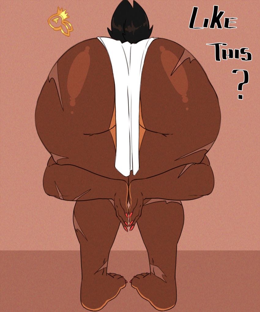 5:6 absurd_res anthro big_butt brown_body butt dharma_(zeromccall) faceless_character faceless_female female hi_res huge_butt lagomorph leporid mammal praise_da_booty_(meme) rabbit rear_view scar zeromccall