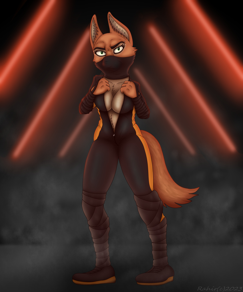 anthro catsuit_(disambiguation) clothing crimson_paw diane digital_media_(artwork) dreamworks face female foxington furry hi_res hidden invalid_tag mask movie_(disambiguation) overalls pose solo the_bad_guys