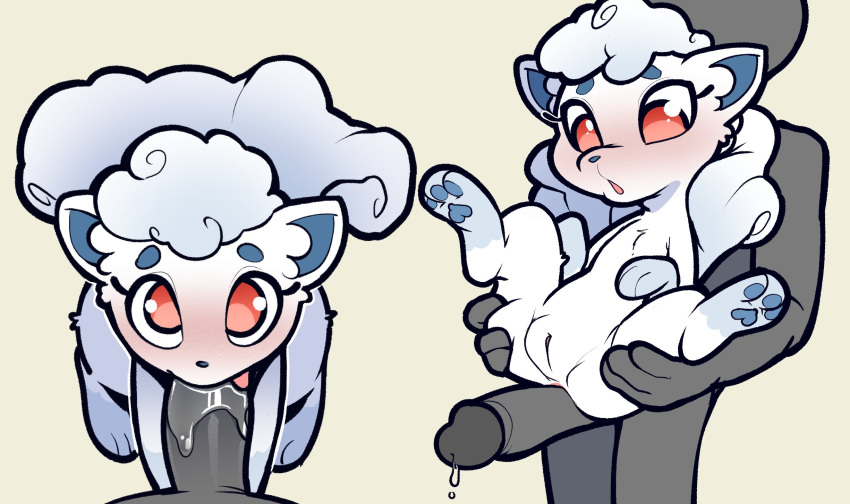 alolan_form alolan_vulpix anon bestiality bodily_fluids canid canine cum digital_media_(artwork) duo erection faceless_character faceless_male female female_on_feral female_penetrated feral fur generation_1_pokemon genital_fluids genitals hi_res human human_on_feral interspecies itsunknownanon licking looking_at_viewer male male/female male_penetrating mammal multi_tail nintendo nude oral penetration penile penis penis_lick pokemon pokemon_(species) pokephilia pussy regional_form_(pokemon) saliva sex simple_background spread_legs spreading tail tongue tongue_out white_body white_fur