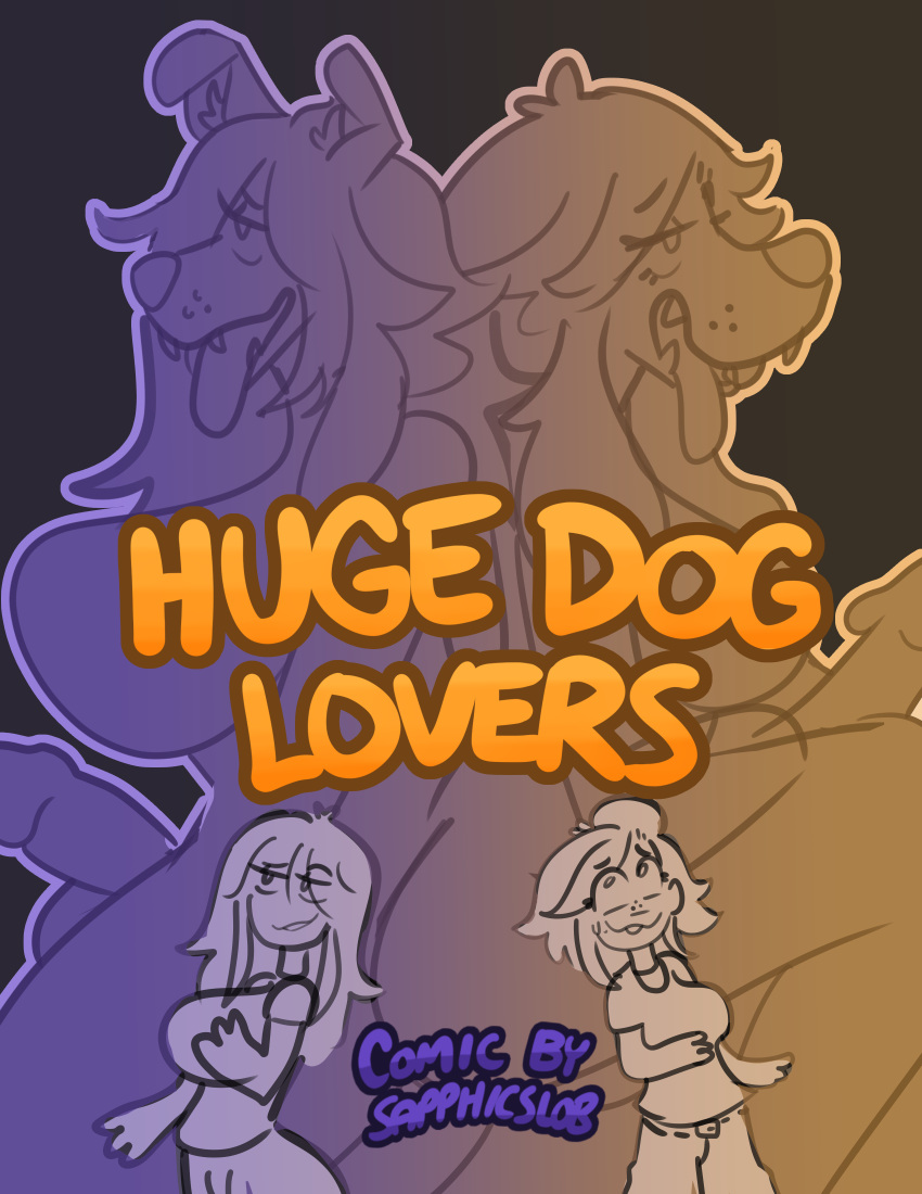 absurd_res anthro ball balls bird_dog border_collie breath canid canine canis cinnamon_(sapphicslob) collie comic cover cover_art cover_page domestic_dog duo echo_(sapphicslob) female genitals golden_retriever gynomorph herding_dog hi_res humanoid hunting_dog intersex intersex/intersex macro mammal panting pastoral_dog paws retriever sapphicslob scent_hound sheepdog tongue tongue_out transformation