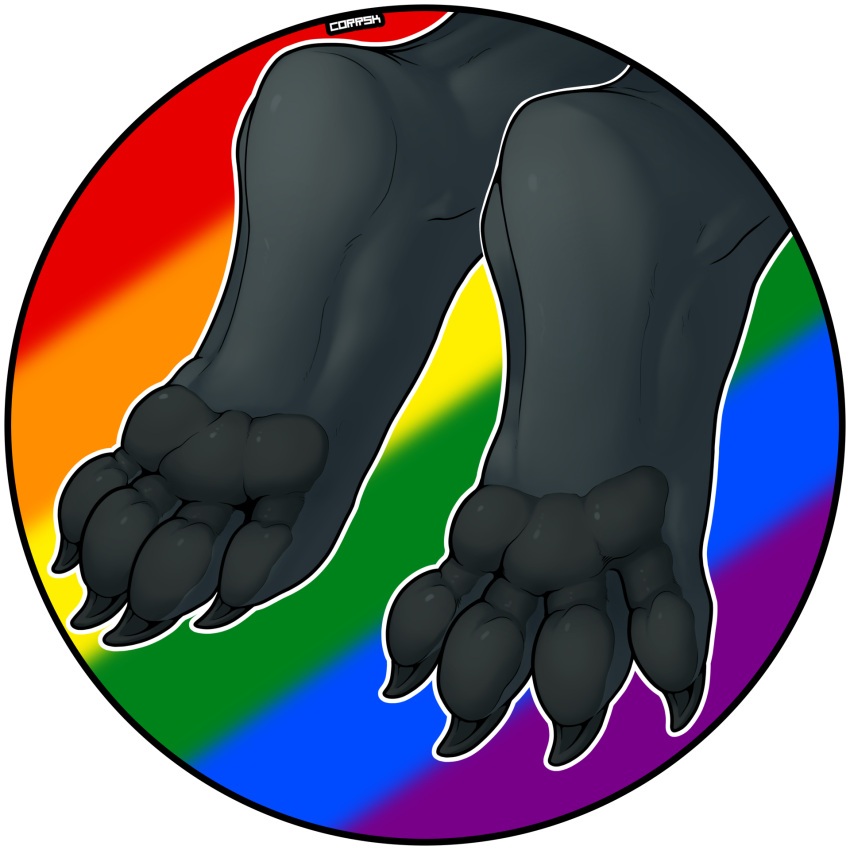 anthro claws corrsk digital_media_(artwork) dragon feet hi_res lgbt_pride male paws pride_colors rainbow_pride_colors simple_background soles solo