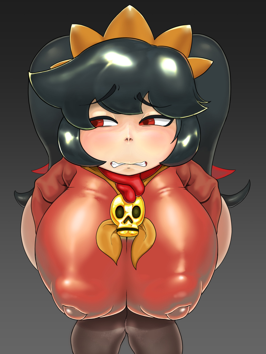 3:4 areola ashley_(warioware) bent_over big_breasts black_background black_eyebrows black_hair blush breasts cape clenched_teeth clothed clothing demon dress eyebrows glistening glistening_hair gradient_background hair hi_res huge_breasts huge_hips human human_focus inverted_nipples jobless knock-kneed legs_around_neck mammal membrane_(anatomy) membranous_wings narrowed_eyes nintendo nipple_outline nipples puffy_areola puffy_nipples pupils red_(warioware) red_body red_clothing red_dress red_eyes red_pupils red_skin red_wings short_stack simple_background skull_accessory spread_wings teeth teeth_showing thick_thighs twintails_(hairstyle) warioware wide_hips wings