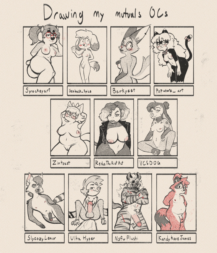 absurd_res anthro avian barn_owl bird bovid bovine breasts canid canine canis cattle claire_(redustheriotact) clothed clothing cody_(slylemur) dan_the_barn_owl domestic_cat domestic_dog eyewear felid feline felis female fox genitals glasses group halftone haplorhine hi_res huge_filesize humanoid_genitalia humanoid_penis hyena jacket leather leather_clothing leather_jacket leather_topwear lemur luna_(seabaskspice) maggie_hudson male mammal masked_owl monkey monochrome nude owl partially_clothed penis primate procyonid raccoon rey_(animatedmau) sexylinguini simple_background sitting sketch_page solo strepsirrhine topwear tytonid