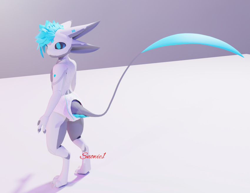 3d_(artwork) android anthro avali avian blender_(software) butt clothed clothing diaper diaper_fetish diaper_only digital_media_(artwork) future girly hair hi_res hybrid infantilism littleforbig long_hair long_tail machine male pose robot snowie1_(artist) solo synth_(vader-san) tail topless wearing_diaper