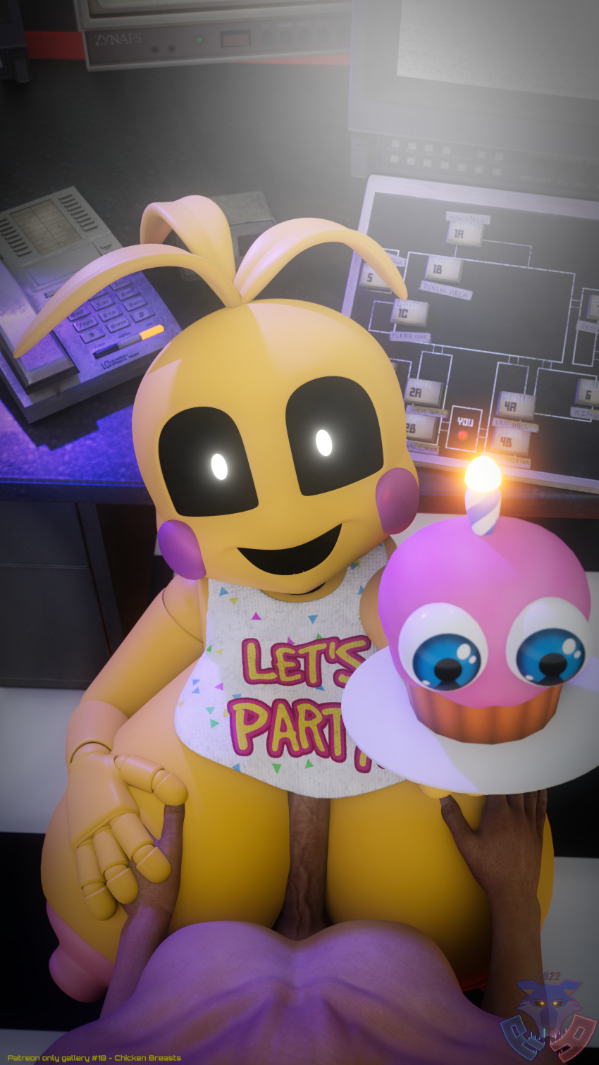 4k 9:16 absurd_res blender_(software) breast_play breasts five_nights_at_freddy's five_nights_at_freddy's_2 hi_res huge_filesize rookieanimator210 scottgames sex titfuck toy_chica_(fnaf)