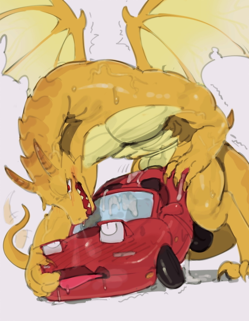 2023 abs absurd_res ahegao ambiguous_gender ambiguous_penetrated anthro anthro_penetrating biceps blush bodily_fluids breath car cum cum_covered cum_drip digital_media_(artwork) dire_car dire_machine dire_vehicle dragon dragons_fucking_cars dripping duo genital_fluids hi_res horn kogito living_car living_machine living_vehicle looking_pleasured machine male male/ambiguous male_penetrating male_penetrating_ambiguous membrane_(anatomy) membranous_wings messy muscular muscular_anthro muscular_male open_mouth open_smile pecs penetration penile penile_penetration red_body saliva scales scalie sex simple_background smile sweat tail tan_body tan_scales teeth tongue tongue_out vehicle vein veiny_muscles western_dragon wings yellow_body yellow_scales