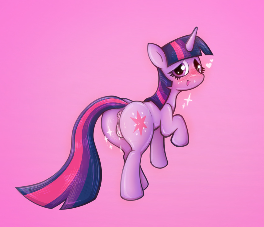 almostgirl blush bodily_fluids equid equine female feral friendship_is_magic genital_fluids genitals hasbro hi_res horse mammal my_little_pony pony pussy pussy_juice solo twilight_sparkle_(mlp)