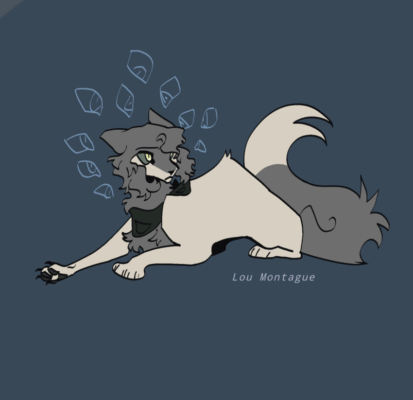 ambiguous_gender avatar_(tma) beholding_(tma) claws domestic_cat entity_(tma) fan_character felid feline felis feral floating_eyes fluffy fluffy_tail fur grey_body grey_fur handpaw hi_res hindpaw mammal naipeofhearts pawpads paws solo tail the_magnus_archives toe_claws