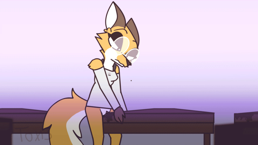 animated anthro barkyeet barkyeet_(character) blinking bodily_fluids bra camera camera_view canid canine clothing ears_up eyewear female fluffy fluffy_tail fox furniture genital_fluids gesture glasses grinding half-closed_eyes half_clothed hi_res humanoid invalid_tag mammal masturbation narrowed_eyes neck_tuft open_mouth orgasm orgasm_face pussy_juice rubbing_pussy shirt solo table tail tail_boner tail_gesture thick_thighs topwear toxis tuft underwear