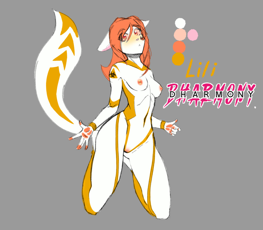 absurd_res android anthro brush dharmony domestic_cat electri_kitty erect_nipples felid feline felis female female/female fur hi_res machine mammal markings nipples nude robot solo white_body white_fur yellow_body yellow_eyes yellow_markings