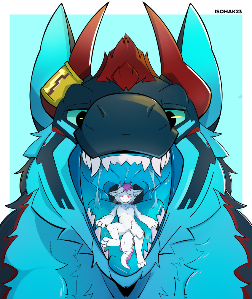 absurd_res dragon felkin haloren hi_res isohak loxy mawplay nylla size_difference teeth tongue vore