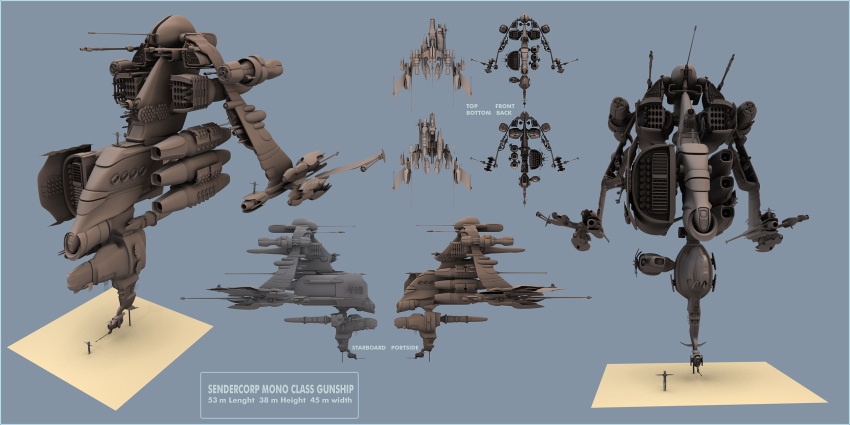 3d 3others ambiguous_gender commentary concept_art corvette_(eve_online) eve_online from_above from_behind from_below from_side gunship highres military military_vehicle missile_pod multiple_others multiple_views original pinarci radio_antenna science_fiction size_comparison spacecraft t-pose thrusters vehicle_focus
