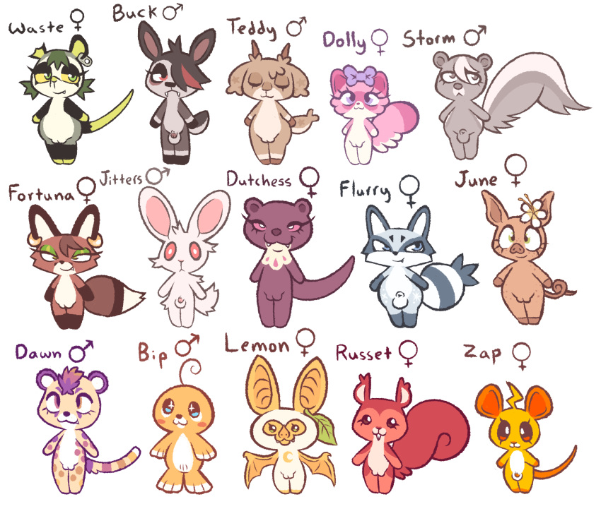 andromorph anthro bovid canid canine caprine cheetah chibi deer didelphid domestic_cat domestic_pig felid feline felis female fox genitals giant_otter goat group hi_res humanoid_genitalia humanoid_penis intersex labbit1337 lagomorph leporid male mammal marsupial mephitid model_sheet mouse murid murine mustelid musteline otter penis procyonid rabbit raccoon river_otter rodent royal_lingerie sciurid simple_background skunk suid suina sus_(pig) tree_squirrel true_musteline virginia_opossum weasel white_background