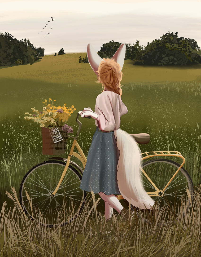 absurd_res bicycle clothed clothing female hi_res nature outside painting pawprincessart sfw solo wilderness