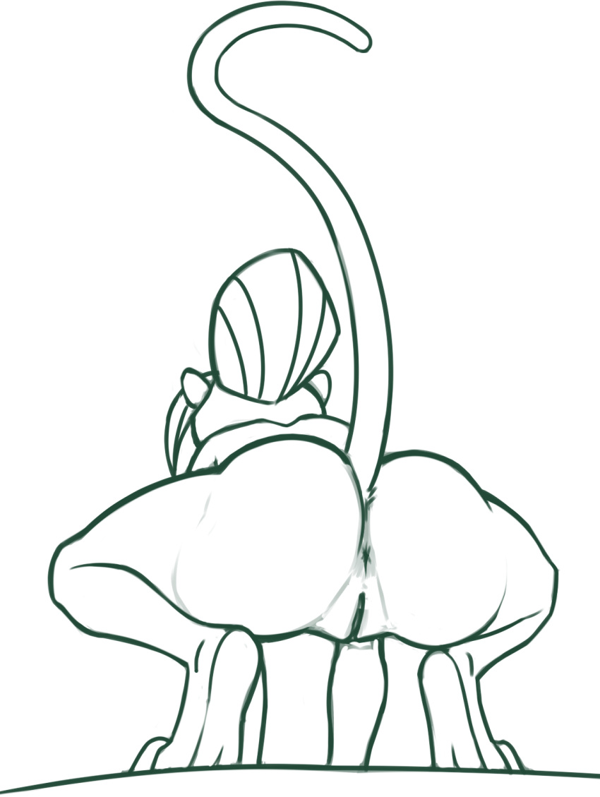 2021 anthro anus arm_support ass_up beehive_(hairstyle) big_butt biped butt digital_drawing_(artwork) digital_media_(artwork) el_arca faceless_anthro faceless_character faceless_female felid female female_anthro genitals hair hi_res mammal monochrome nude nude_anthro nude_female pantherine panthy presenting presenting_anus presenting_hindquarters presenting_pussy pussy rear_view redout round_ears simple_background solo solo_focus tail thick_thighs white_background