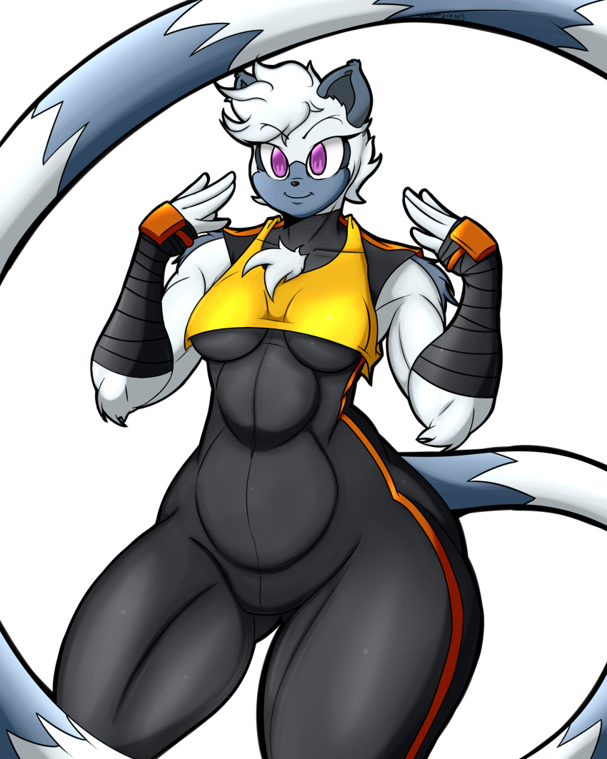 absurd_res anthro breasts clothing dashinthedark_(artist) female hi_res idw_publishing jumpsuit lemur mammal primate sega solo sonic_the_hedgehog_(comics) sonic_the_hedgehog_(idw) sonic_the_hedgehog_(series) strepsirrhine tangle_the_lemur thick_thighs wide_hips