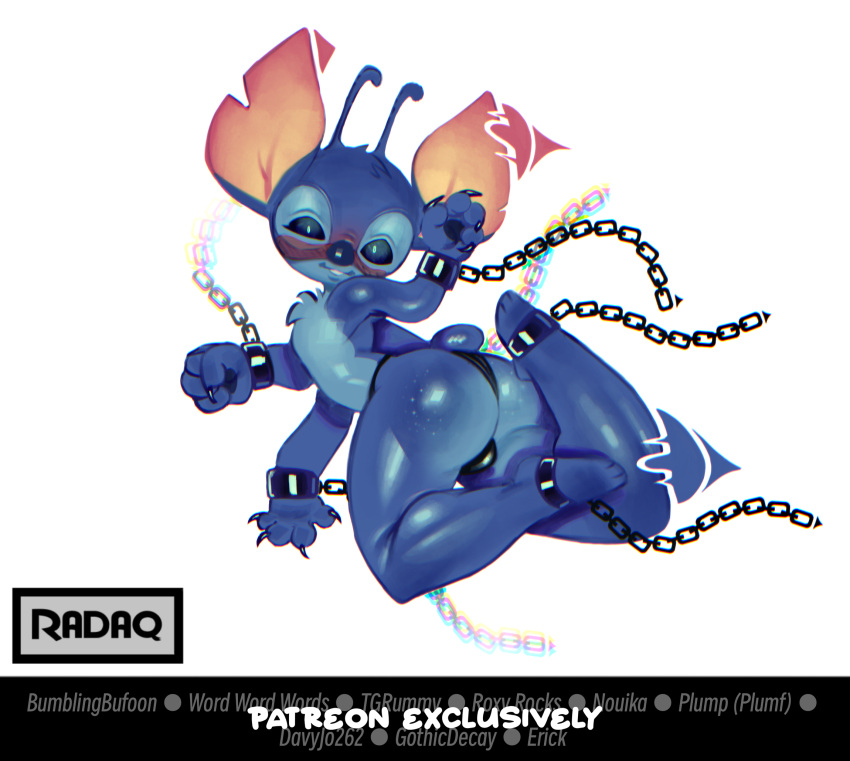 alien anthro butt canid canine canis disney experiment_(lilo_and_stitch) fur hi_res lagomorph leporid lilo_and_stitch mammal rabbit radaq stitch_(lilo_and_stitch) thick_thighs wolf