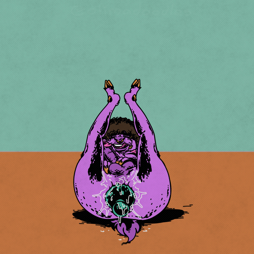 2023 absurd_res afro anal anal_masturbation anal_penetration anthro balls big_butt bodily_fluids bovid brown_hair brunkdutt butt buttplug buttplug_in_ass buttplug_insertion caprine colored digital_drawing_(artwork) digital_media_(artwork) erection eye_tattoo eyes_closed facial_piercing facial_tattoo fluffy fluffy_hair genital_fluids genitals goat hair hi_res hooves kidden_eksis legs_up lying male mammal masturbation nipples nose_piercing nose_ring nude object_in_ass olimacdoodles on_back open_mouth penetration penis piercing plug_(sex_toy) plug_insertion purple_body purple_skin ring_piercing septum_piercing sex_toy sex_toy_in_ass sex_toy_insertion shaded simple_background smile solo spreading tail tattoo teeth tongue tongue_out toony