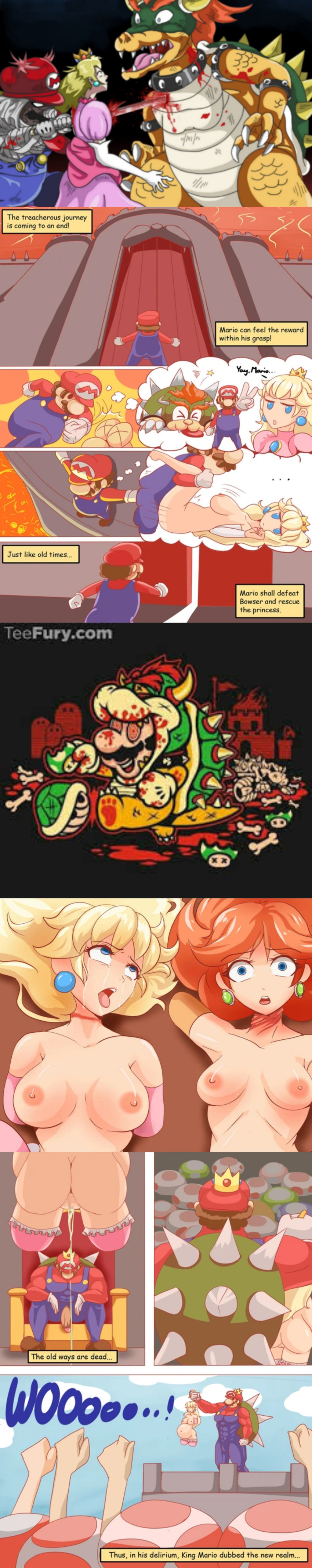absurdres atpwbe bowser death highres mario mario_(series) murder non-web_source princess_daisy princess_peach purified revenge revengecompleted sword tall_image tde weapon