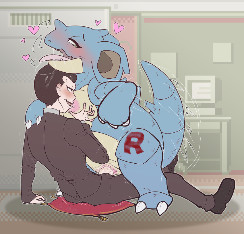 &lt;3 absurd_res animal_genitalia anthro anthro_penetrated bodily_fluids breast_grab breast_play breast_squish breasts cloaca cloacal cloacal_penetration drooling duo female female_penetrated generation_1_pokemon genitals giovanni_(pok&eacute;mon) hand_on_breast hi_res human human_on_anthro human_penetrating human_penetrating_anthro interspecies male male/female mammal nidoqueen nintendo penetration penis pokemon pokemon_(species) saliva sex squish suns_(artist) team_rocket