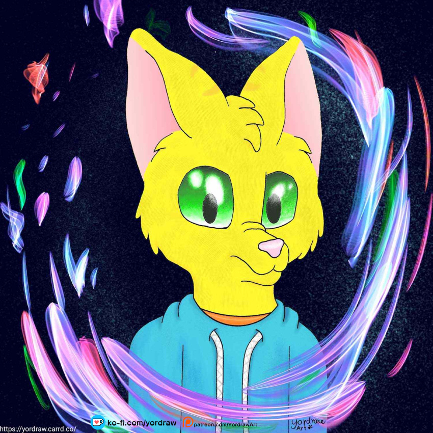 anthro cute_expression cute_eyes felid feline hi_res icon lights male mammal patreon patreon_link patreon_logo patreon_username smile solo text url yordraw