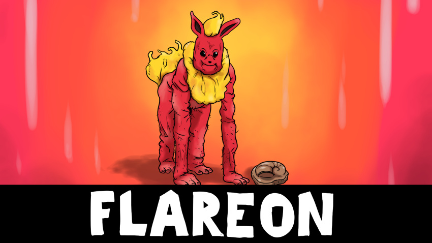 16:9 2020 3_fingers 3_toes ambiguous_gender anthro black_eyes blonde_hair blonde_mane clothed clothing colored costume digital_drawing_(artwork) digital_media_(artwork) eeveelution english_text ergomancy feet fingernails fingers flareon fossil fursuit generation_1_pokemon hair helix_fossil hi_res humanoid_feet humanoid_hands long_legs mammal mane meme nails nightmare_fuel nintendo plantigrade pokemon pokemon_(species) quadruped red_body shaded simple_background solo species_name tail text toenails toes white_text why widescreen yellow_tail