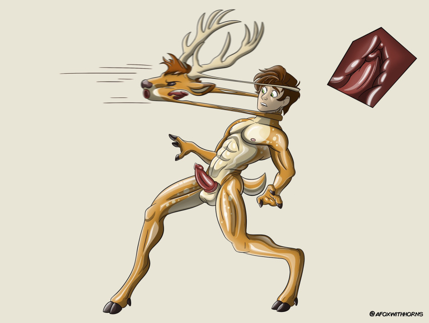 anthro goo_transformation hi_res human humanoid male male/male mammal reckless_rocket solo symbiote transformation