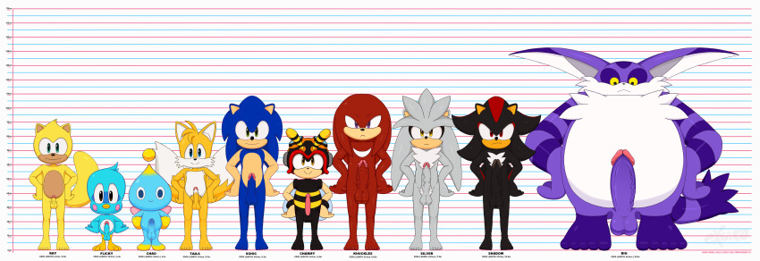 absurd_res big_penis big_the_cat chao_(sonic) charmy_bee comparing excito flicky_(character) genitals hi_res huge_penis male male_focus penis penis_comparison ray_the_flying_squirrel sega shadow_the_hedgehog silver_the_hedgehog small_penis sonic_the_hedgehog_(series)
