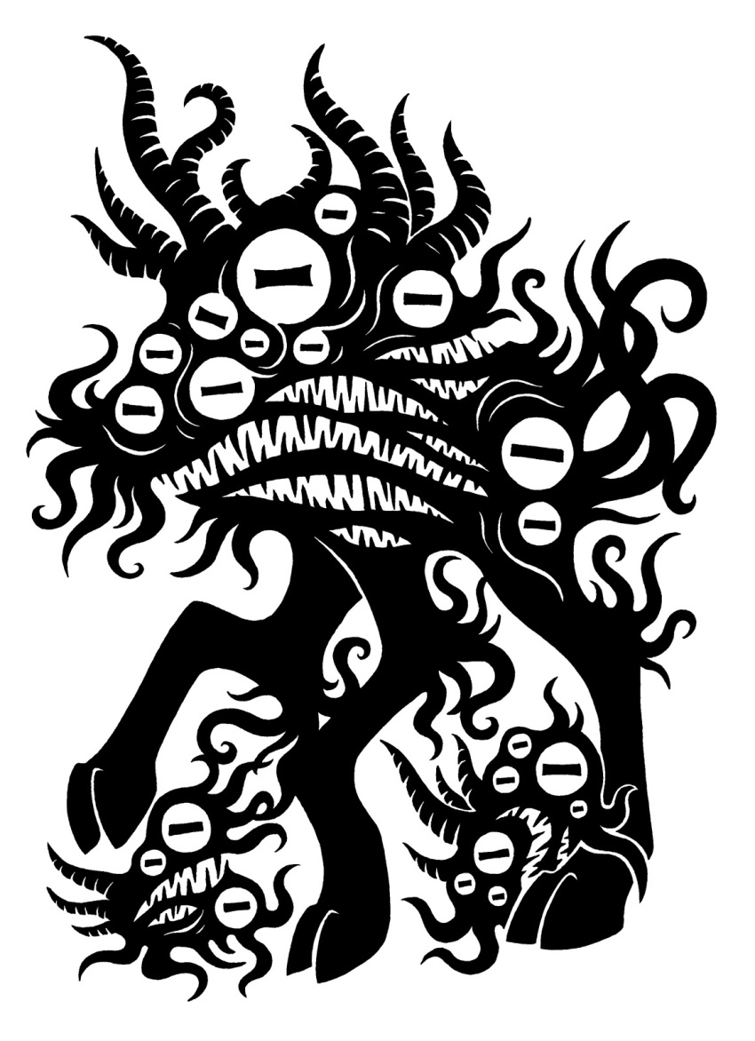 2015 black_and_white bovid bovid_horn brother_(lore) brothers_(lore) caprine caprine_horn cloven_hooves cthulhu_mythos deity digital_drawing_(artwork) digital_media_(artwork) eldritch_abomination female female_(lore) feral goat goat_horn group h.p._lovecraft hi_res hooves horizontal_pupils horn male mammal monochrome monster mother_(lore) mother_and_child_(lore) mother_and_son_(lore) multi_eye multi_horn multi_mouth nug_(h.p._lovecraft) outer_god_(h.p._lovecraft) parent_(lore) parent_and_child_(lore) parent_and_son_(lore) pupils raised_hoof restricted_palette sharp_teeth shub-niggurath_(h.p._lovecraft) sibling_(lore) simple_background son_(lore) sunnyclockwork teeth tentacles trio unguligrade white_background yeb_(h.p._lovecraft)