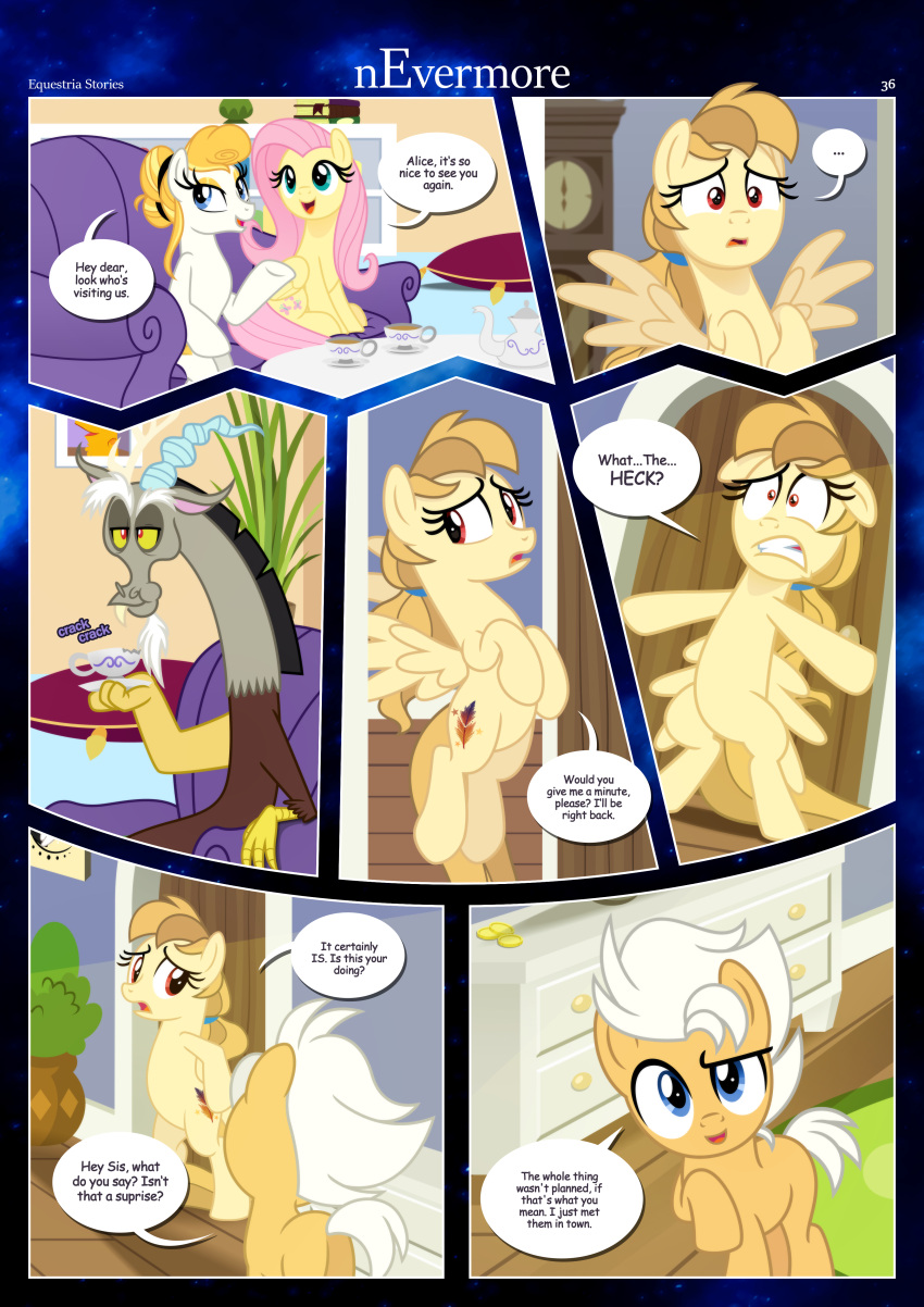 absurd_res accessory alice_goldenfeather_(estories) anthro armchair border brother_(lore) brother_and_sister_(lore) chair chimera clock cutie_mark daughter_(lore) dialogue discord_(mlp) draconequus earth_pony equid equine estories fable_(estories) female feral fluttershy_(mlp) flying folded_wings freaking_out friendship_is_magic furniture glancing_back golden_jewel_(estories) group hair_accessory hair_tie hasbro hi_res horse inside male mammal mother_(lore) mother_and_child_(lore) mother_and_daughter_(lore) mother_and_son_(lore) my_little_pony open_mouth parent_(lore) parent_and_child_(lore) parent_and_daughter_(lore) parent_and_son_(lore) pegasus plant pony shrub sibling_(lore) sister_(lore) sofa son_(lore) spread_wings white_border wide_eyed wings