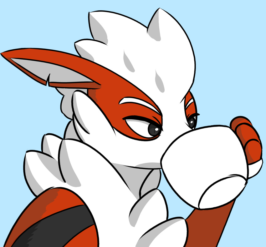 absurd_res arcanine canid canine container cup digital_media_(artwork) drinking feral fur generation_1_pokemon hi_res holding_object male mammal nintendo pokemon pokemon_(species) portrait ruffryce simple_background sipping solo